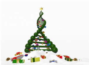 DNA helix christmas tree