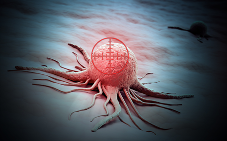 Cancer cell in the crosshairs